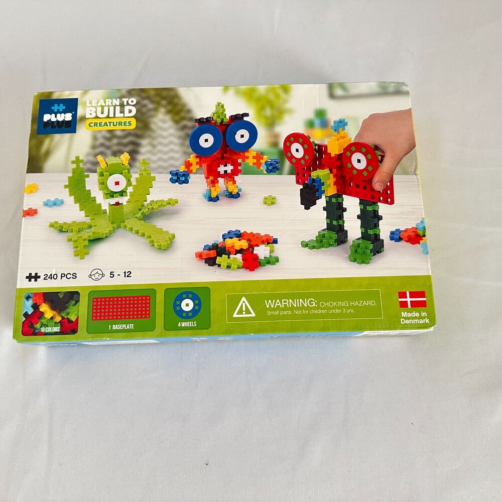 PLUS PLUS- Learn to Build Creatures-240 colored Pcs-Construction Building Stem